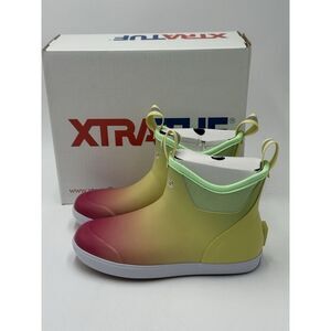 XTRATUF Women's Ankle Deck Boot Yellow Aurora New In Box Size 8 Fishing Boat